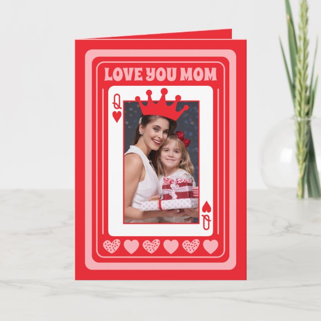 Mom Queen Of My Heart Mother's Day Personalized  Card (Front)