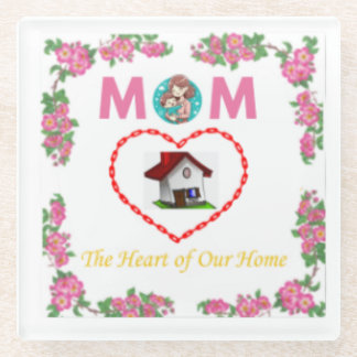 Mom Quote Coaster - Floral Design.