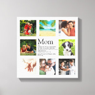 Mom Quote Family Photo Collage Mothers Day Canvas Print