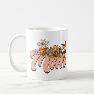 Mom Retro Floral Coffee Mug