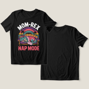 Mom-Rex Nap Mode – Funny Relaxing Dinosaur Mother Tri-Blend Shirt
