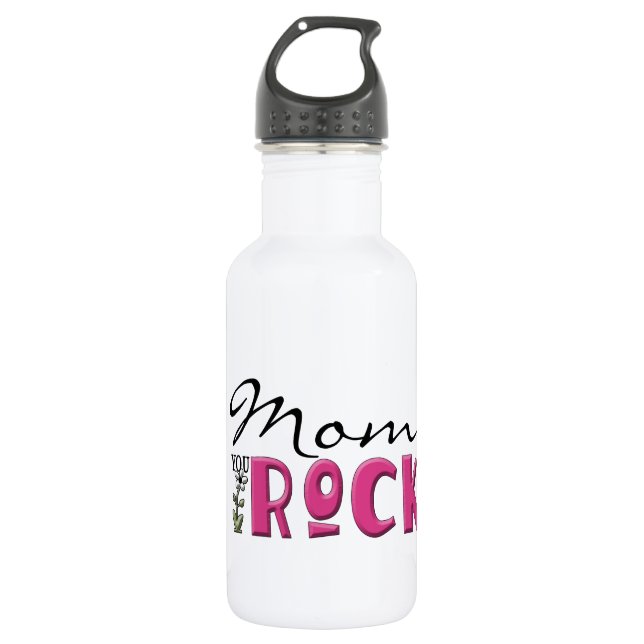 Mom Rocks  BPA FREE BOTTLE (Front)