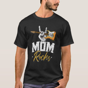 Mom Rocks   Rock And Roll Electronic Rock Guitar T-Shirt