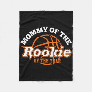 Mom Rookie Of The Year Bysketbyll Fleece Blanket