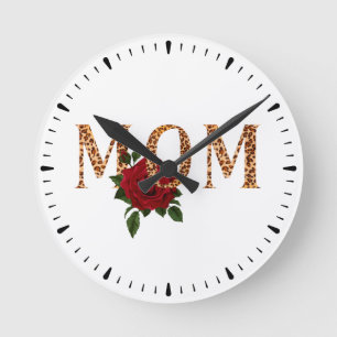 Mom Rose  Round Clock
