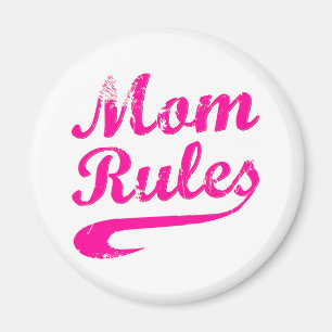 Mom Rules Funny Saying Magnet