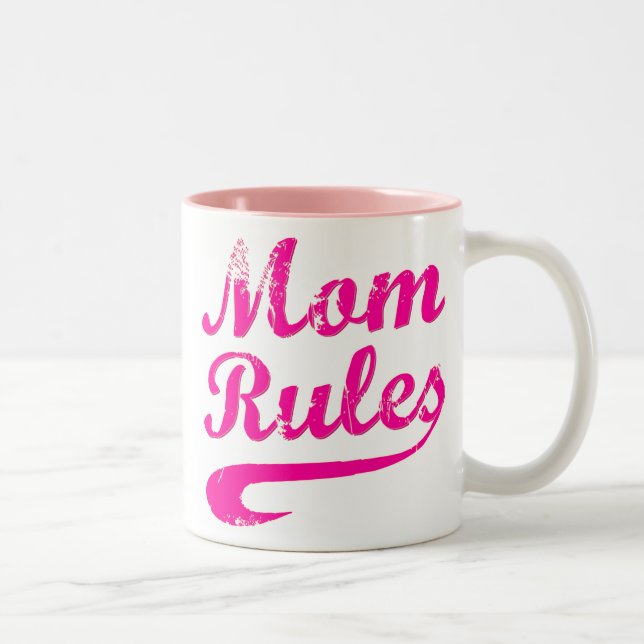 Mom Rules Funny Saying Mug (Right)