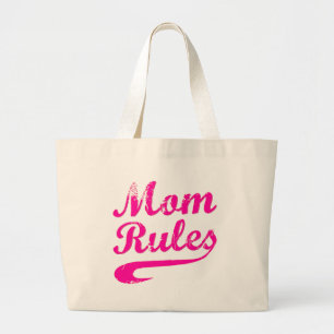 Mom Rules Funny Saying Tote