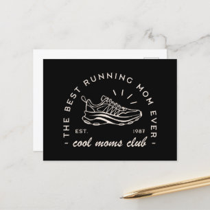 Mom run club running marathoner athletic aesthetic holiday postcard