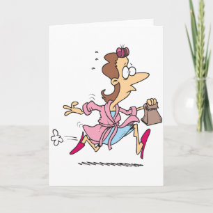 Mom Running Greeting Cards