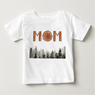 Mom Rustic Green Trees Baby T-Shirt