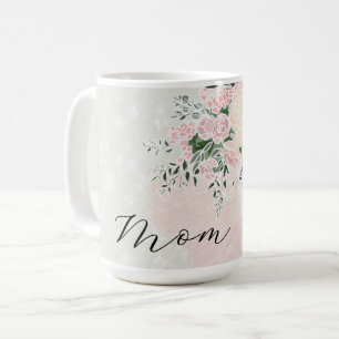 Mom’s Blush bow and Rose Wisteria Bouquet Coffee Mug