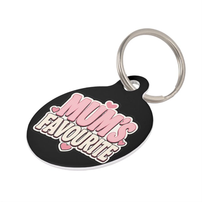 Mom’s Favorite Funny Dog Tag (Side)