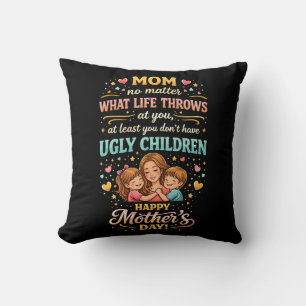 Mom’s Laughing Love Throw Pillow