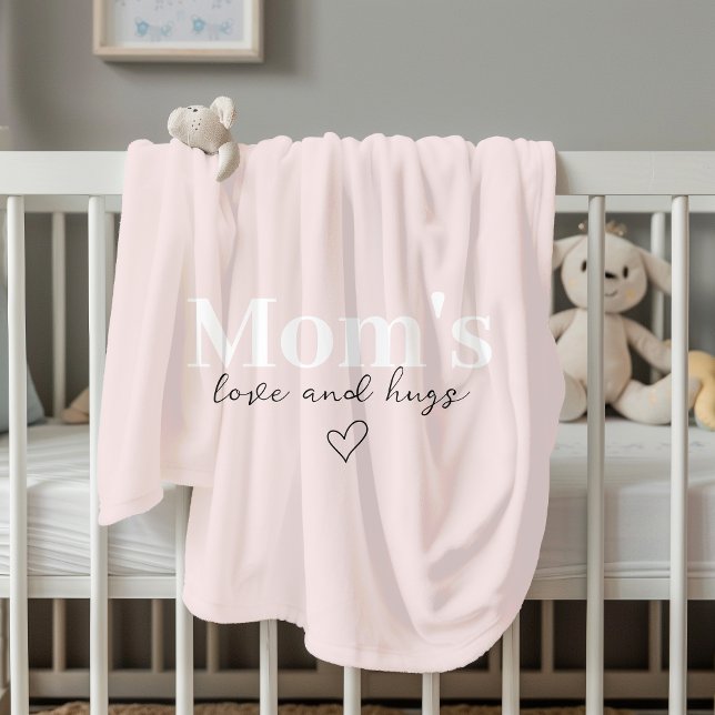 Mom’s Love & Hugs Pink Cozy | Mother's Day Fleece Blanket (Creator Uploaded)