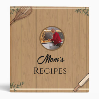 Mom’s Rustic Kitchen Recipe Layout Editable Binder