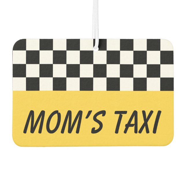Mom’s Taxi Car Auto Air Freshener Gift (Front)