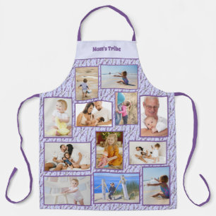 Mom’s Tribe Family Photo Collage Lavender Apron
