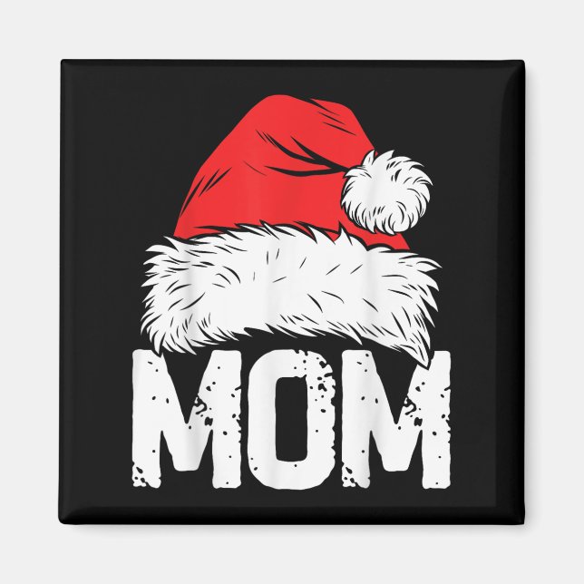 Mom Santa Christmas Family Matching Pyjamas Mama X Magnet (Front)