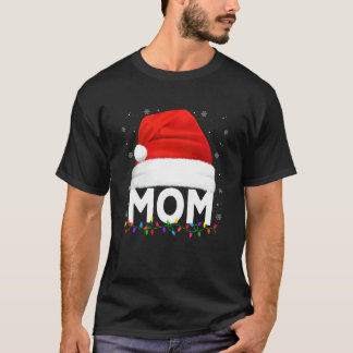 Mom Santa Christmas Pyjamas Matching Family Mama X T-Shirt