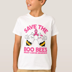 Mom Save The Breast Cancer Funny Halloween Boo Bee T-Shirt