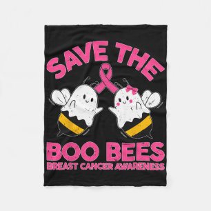 Mom Save The S Breastees Breast Cancer Funny Hallo Fleece Blanket