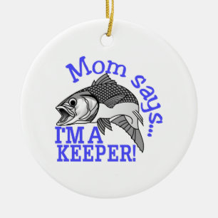 Mom Says Ceramic Ornament