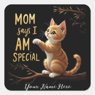 Mom Says I Am Special A Funny & Heartwarming Square Sticker