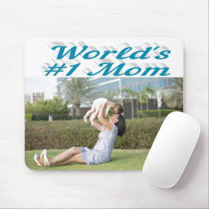 Mom sea blue photo mouse pad