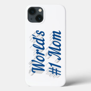 Mom sea blue text iPhone case