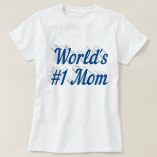 Mom sea blue text T-Shirt