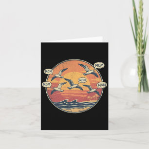MOM Seagulls Calling Funny Beach Sunset Vintage Card