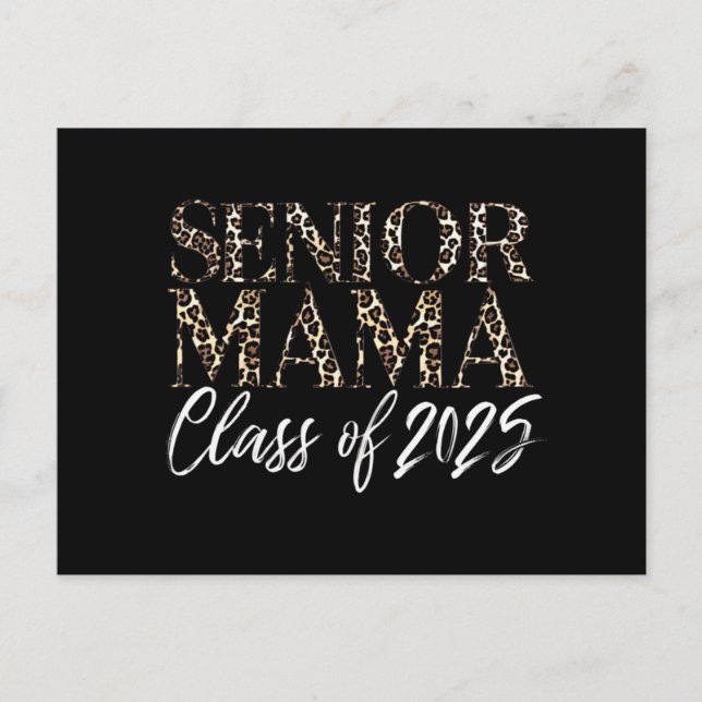Mom Senior 2025 Proud Mom Of A Class Of 2025  Postcard (Front)