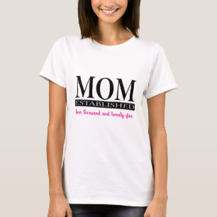Mom Simple Modern Script Typography T-Shirt