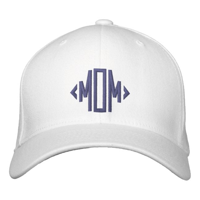 Mom Simple Modern Typography Custom Embroidered Hat (Front)
