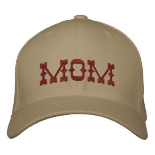 Mom Simple Modern Typography Custom Embroidered Hat