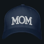 Mom Simple Modern Typography Custom Embroidered Hat<br><div class="desc">Mom Simple Modern Typography Custom Embroidered Baseball Cap features the simple modern embroidered text "Mom". Perfect as a gift for mom for Mother's Day,  Christmas,  birthday and more. Created by Evco Studio www.zazzle.com/store/evcostudio</div>