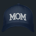 Mom Simple Modern Typography Custom Embroidered Hat<br><div class="desc">Mom Simple Modern Typography Custom Embroidered Baseball Cap features the simple modern embroidered text "Mom". Perfect as a gift for mom for Mother's Day,  Christmas,  birthday and more. Created by Evco Studio www.zazzle.com/store/evcostudio</div>