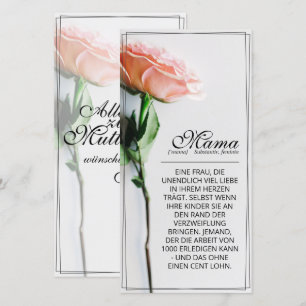 Mom – Simply Irreplaceable   Classic Card - Rose