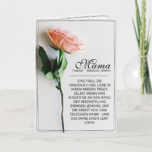 Mom – Simply Irreplaceable   Classic Card - Rose