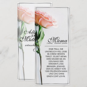Mom – Simply Irreplaceable   Classic Card - Rose