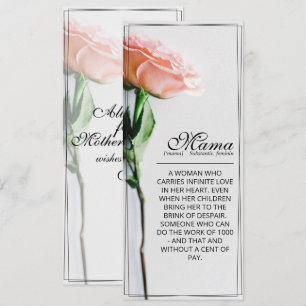 Mom – Simply Irreplaceable   Classic Card - Rose M