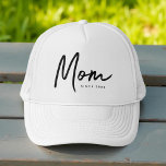 Mom Since 20XX Modern Simple Chic Trucker Hat<br><div class="desc">This simple and modern design is composed of san serif typography.</div>