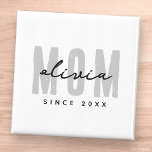 Mom Since 20XX Modern Simple Preppy Magnet<br><div class="desc">This simple and modern design is composed of san serif typography.</div>