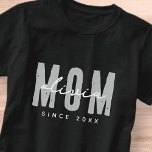 Mom Since 20XX Modern Simple Preppy T-Shirt<br><div class="desc">This simple and modern design is composed of san serif typography.</div>