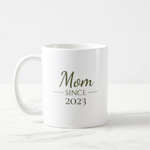 Mom Since Personalized Year Handwritten Minimal Coffee Mug