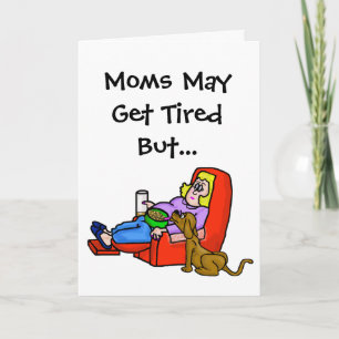 Mom Sleeping Dog Stealing Snacks Greeting Card