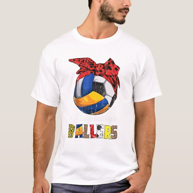 Mom SOCCER Mom Busy Raising  T-Shirt (Front)