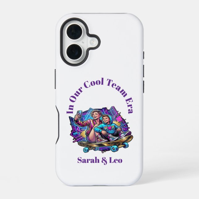  Mom Son Skate iPhone 12 Mini Glossy Case (Back)