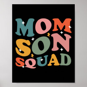 Mom Son Squad Mother's Day Sons Matching Mother So Poster